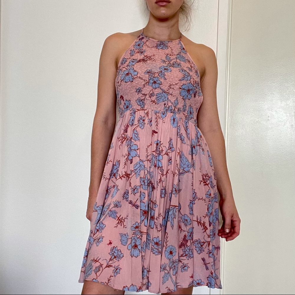 Kimchi Blue | Dresses | Kimchi Blue Pink And Blue Halter Dress Size M